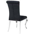 Black Upholstered Side Chairs Set Of 4 Solid Black Dining Room Contemporary,Modern Side Chair Solid Back Upholstered