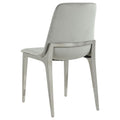 Light Grey And Chrome Side Chairs Set Of 4 Solid Grey Dining Room Contemporary,Modern Side Chair Solid Back Upholstered