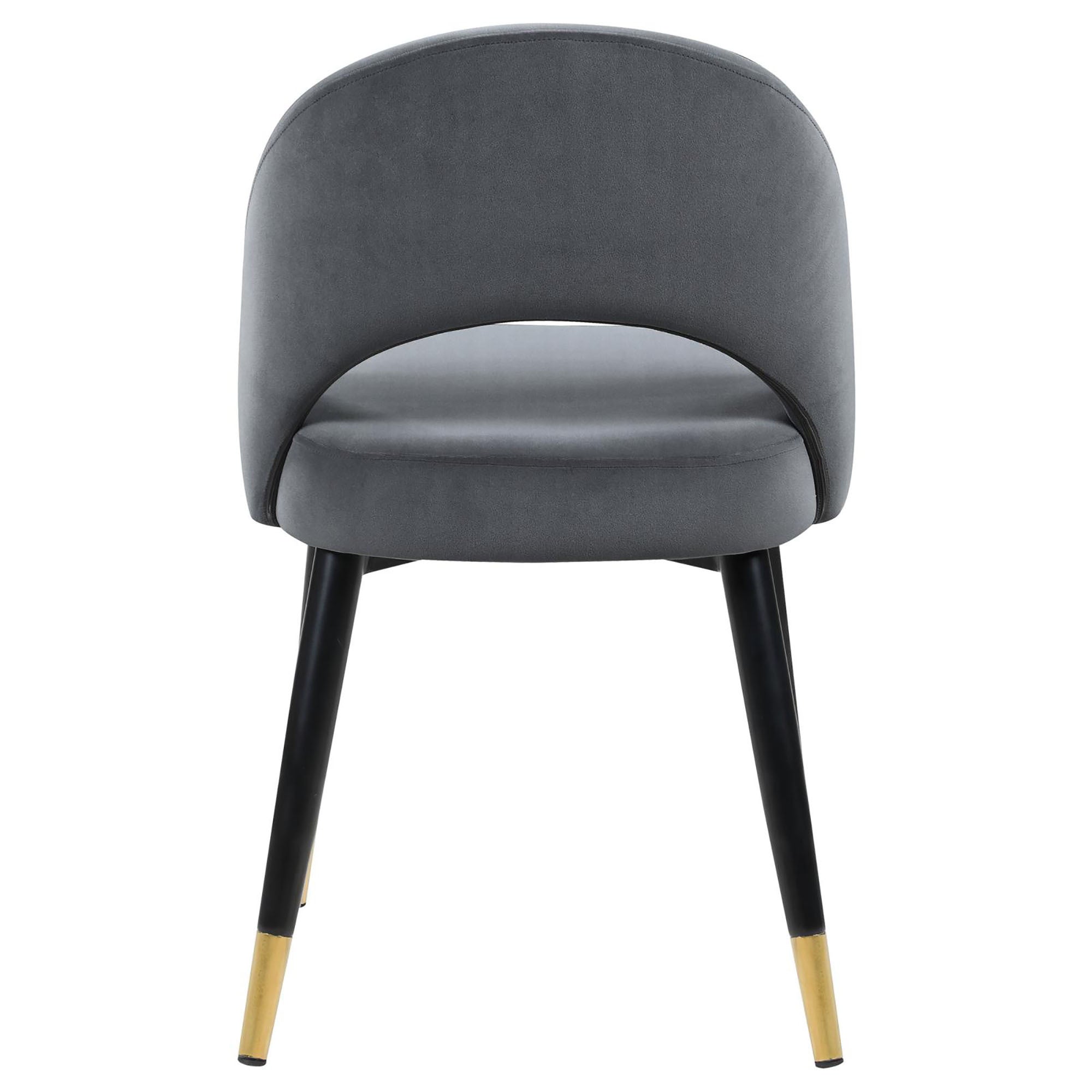 Grey and Black Arched Back Side Chairs Set of 2