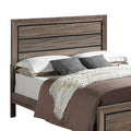 Washed Taupe Queen Panel Bed Box Spring Required Queen Brown Wood Bedroom Transitional Rubberwood Panel Wood