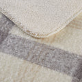 Faux Mohair to Sherpa Throw natural-polyester