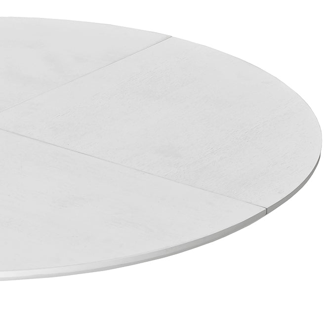 47.24"Modern Round Dining Table,Four Patchwork Tabletops With White Color Solid Wood Grain Table Top,Metal Base Dining Table, End Table Leisure Coffee Table White Mdf Metal