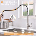 Touchless Kitchen Faucet,Hands Free Automatic Smart Kitchen Faucet Black Smart Kitchen Faucet Brushed Nickel Kitchen Contemporary Ceramic Brass