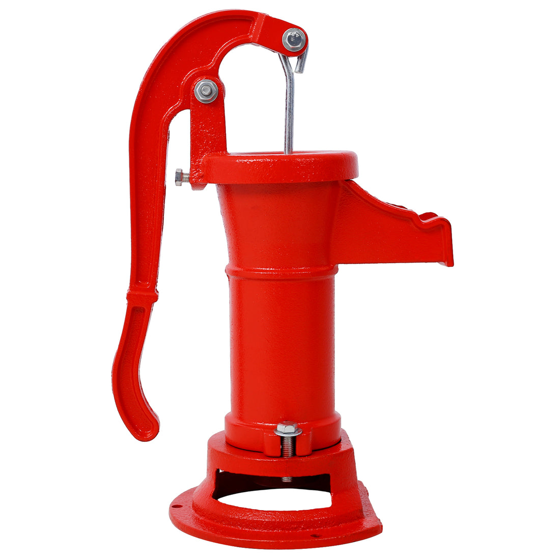Operated 25 Ft. Antique Pitcher Hand Water Pump, Red Red Iron