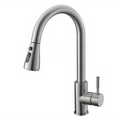 Touch On Kitchen Faucet With Pull Out Sprayer Single Handle Brass Touch Activated Kitchen Sink Faucet With 2 Way Pull Out Sprayer,Brushed Nickel Brushed Nickel Kitchen Classic,Contemporary Ceramic Brass