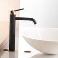 Black Bathroom Faucet, Black And Gold Faucet For Bathroom Sink, Black Single Hole Bathroom Faucet Modern Single Handle Vanity Basin Faucet Bathroom Joystick Geometric One Beige Gold Side Sprayer Deck Mounted Cartridge Valve Single Hole Faucets Matte