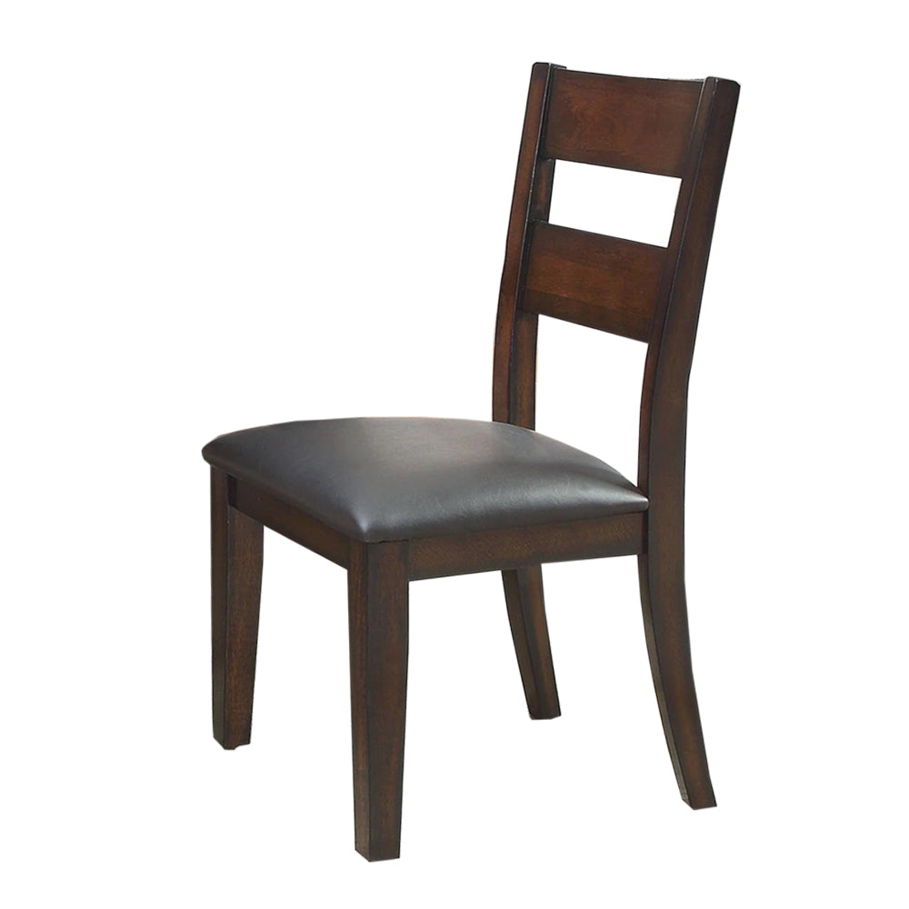 Pack Of 2 Paddedside Chairs In Dark Cherry Solid Cherry Dining Room Dining Chairs Ladder Back Faux Leather