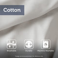 Cotton Jacquard Duvet Cover Mini Set Ivory Charcoal Cotton