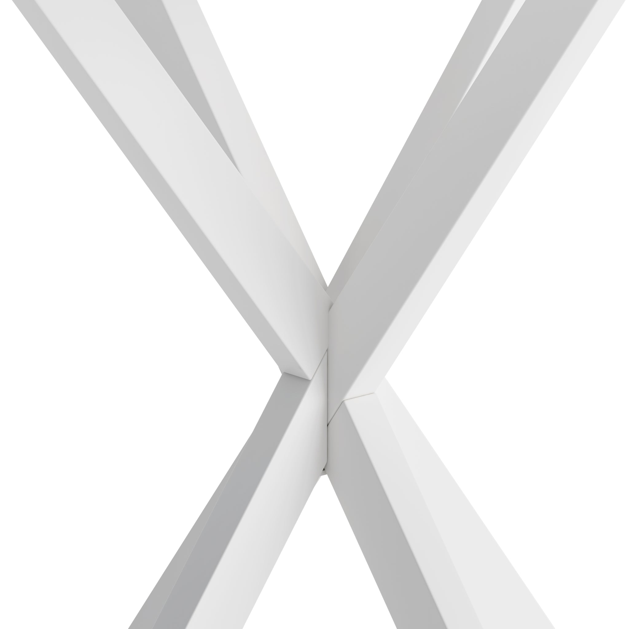 31.5'' Modern Cross Leg Round Dining Table, White white-mdf+metal