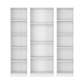 Torrey 3 Piece Living Room Set With 3 Bookcases, White White Particle Board Engineered Wood