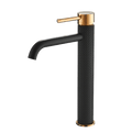 Black Bathroom Faucet, Black And Gold Faucet For Bathroom Sink, Black Single Hole Bathroom Faucet Modern Single Handle Vanity Basin Faucet Bathroom Joystick Geometric One Beige Gold Side Sprayer Deck Mounted Cartridge Valve Single Hole Faucets Matte