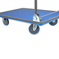 Dolly Cart Platform Truck 660Lbs Folding Foldable Push Cart Dolly Flatbed Dolly Metal With Wheels Hand Trucks Platform Truck Luggage Cart Heavy Duty Rolling Tool Cart Blue Steel