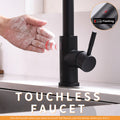 Touchless Kitchen Faucet,Hands Free Automatic Smart Kitchen Faucet Black Smart Kitchen Faucet Black Kitchen Contemporary Ceramic Brass