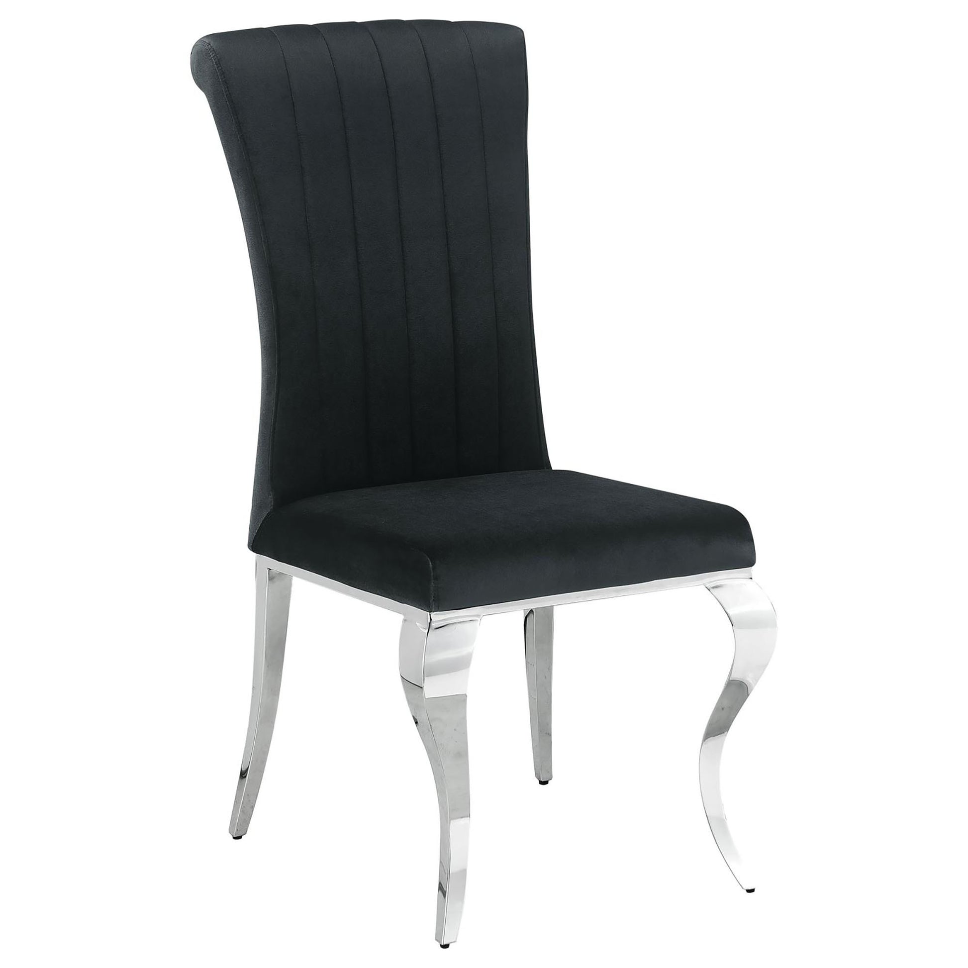 Black Upholstered Side Chairs Set Of 4 Solid Black Dining Room Contemporary,Modern Side Chair Solid Back Upholstered