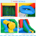 Outsunny 6 In 1 Kids Bounce House Inflatable Water Slide With Pool, Water Cannon, Climbing Wall, Inflator Included, Jumping Castle Kids Backyard Activity Outdoor Water Play Toy Multicolor Fabric