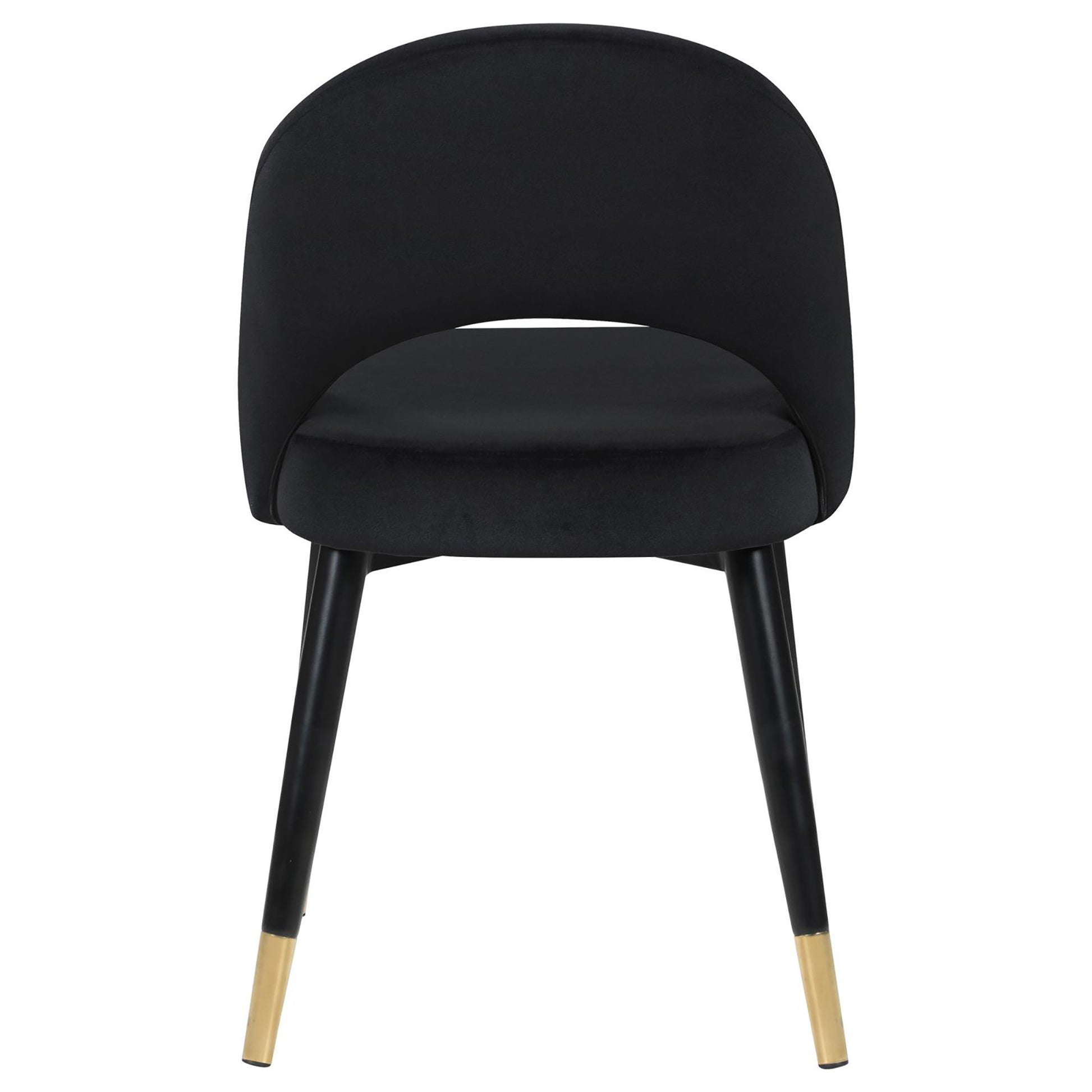 Black Arched Back Side Chairs Set Of 2 Black Dining Room Glam Side Chair Open Back Upholstered