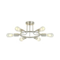 6 Light Modern Sputnik Lights Semi Flush Mount Ceiling Light Brushed Nickel Finished Brushed Nickel Metal