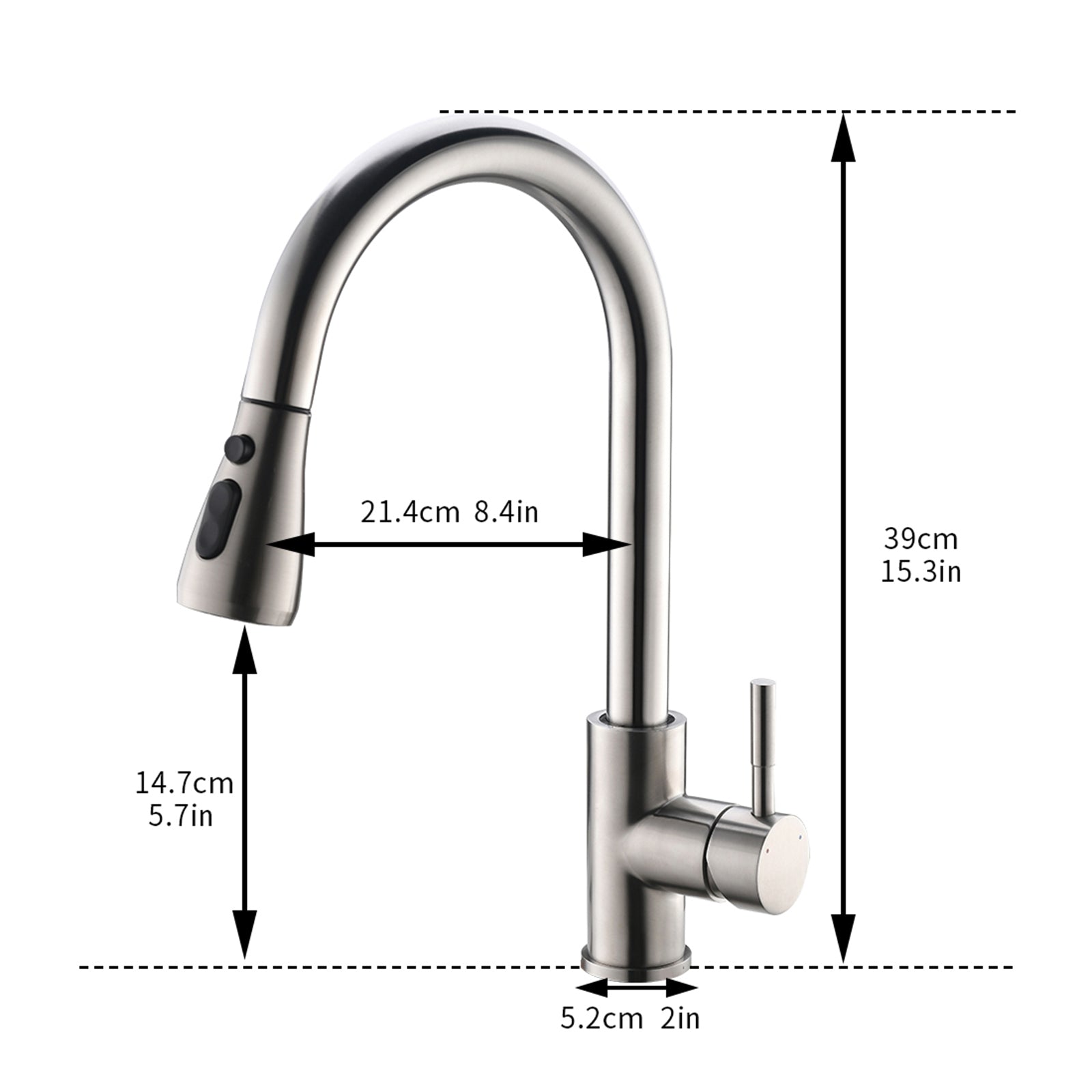 Touch On Kitchen Faucet With Pull Out Sprayer Single Handle Brass Touch Activated Kitchen Sink Faucet With 2 Way Pull Out Sprayer,Brushed Nickel Brushed Nickel Kitchen Classic,Contemporary Ceramic Brass