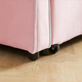 3 In 1 Sofa Bed, Convertible Sleeper Chair Sofa Bed Adjustable Pull Out Sleeper Chair Bed Multi Pockets Folding Sofa Bed For Living Room Bedroom Small Space Pink Pink Velvet 1 Seat