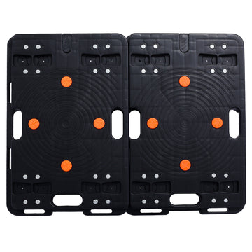 2Pcs Moving Dolly, Heavy Duty Furniture Rolling Mover, Interlocking Moving Dolly With 4 Wheels For Couch Boxes Heavy Items, 23.6 X 15.7 Inch 330 Lbs Capacity Each Count Black Plastic