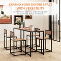 Homcom 3 Piece Industrial Dining Table Set For 2, Kitchen Table And Chairs, Dining Room Sets For Small Spaces Brown Mdf