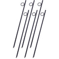 Rebar Stake With Loop 6Pcs Grip Rebar 3 8X 18 Inch Steel Durable Heavy Duty Tent Canopy Ground Stakes With Angled Ends And 1 Inch Loops For Campsites And Canopies Black Steel