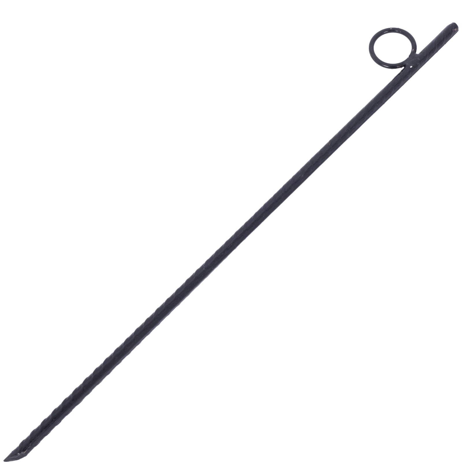 Rebar Stake With Loop 8Pcs Grip Rebar 3 8X 18 Inch Steel Durable Heavy Duty Tent Canopy Ground Stakes With Angled Ends And 1 Inch Loops For Campsites And Canopies Black Steel