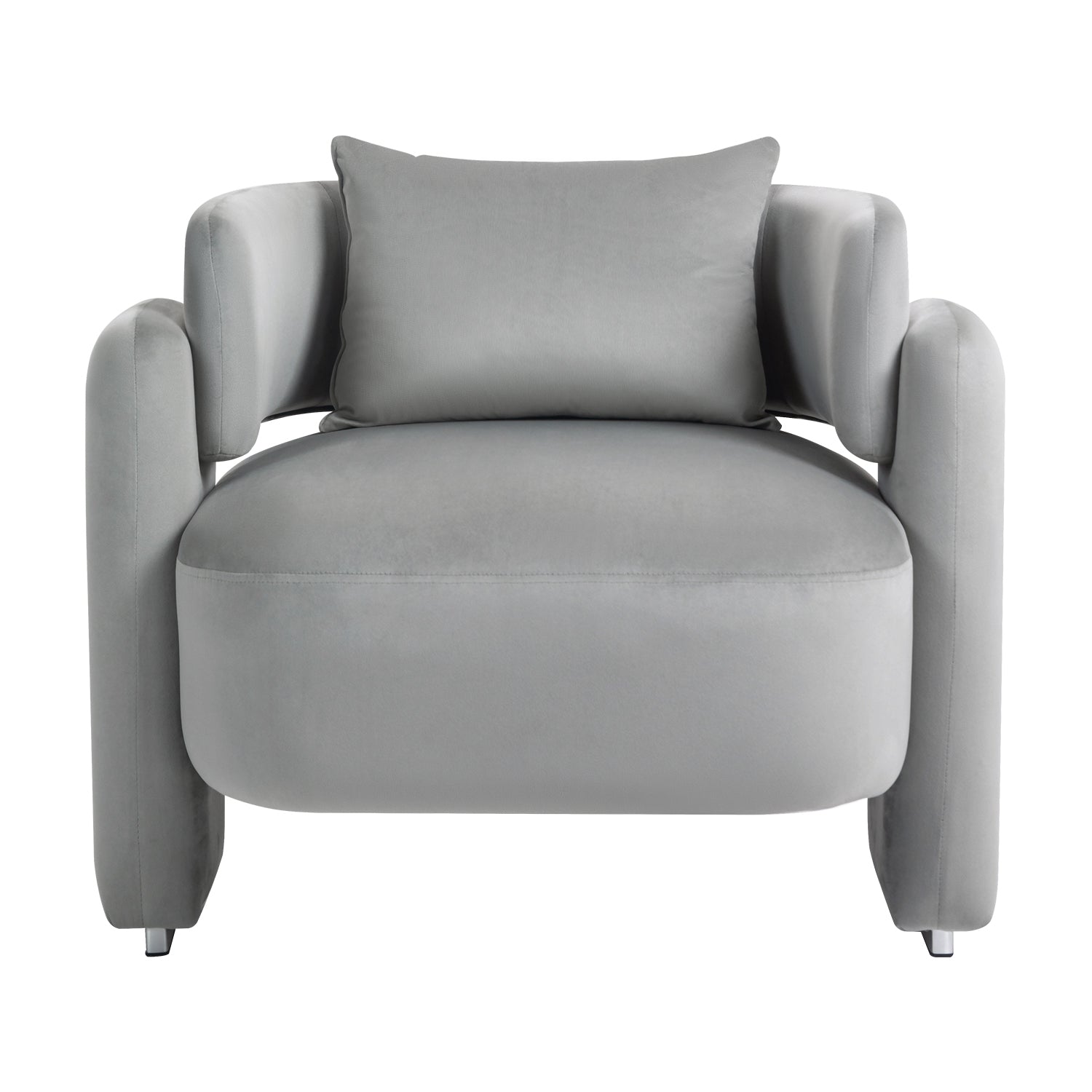 Modern design velvet lounge chair,single sofa with grey-bedroom-modern-foam-velvet-velvet