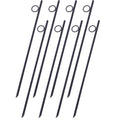 Rebar Stake With Loop 8Pcs Grip Rebar 3 8X 18 Inch Steel Durable Heavy Duty Tent Canopy Ground Stakes With Angled Ends And 1 Inch Loops For Campsites And Canopies Black Steel