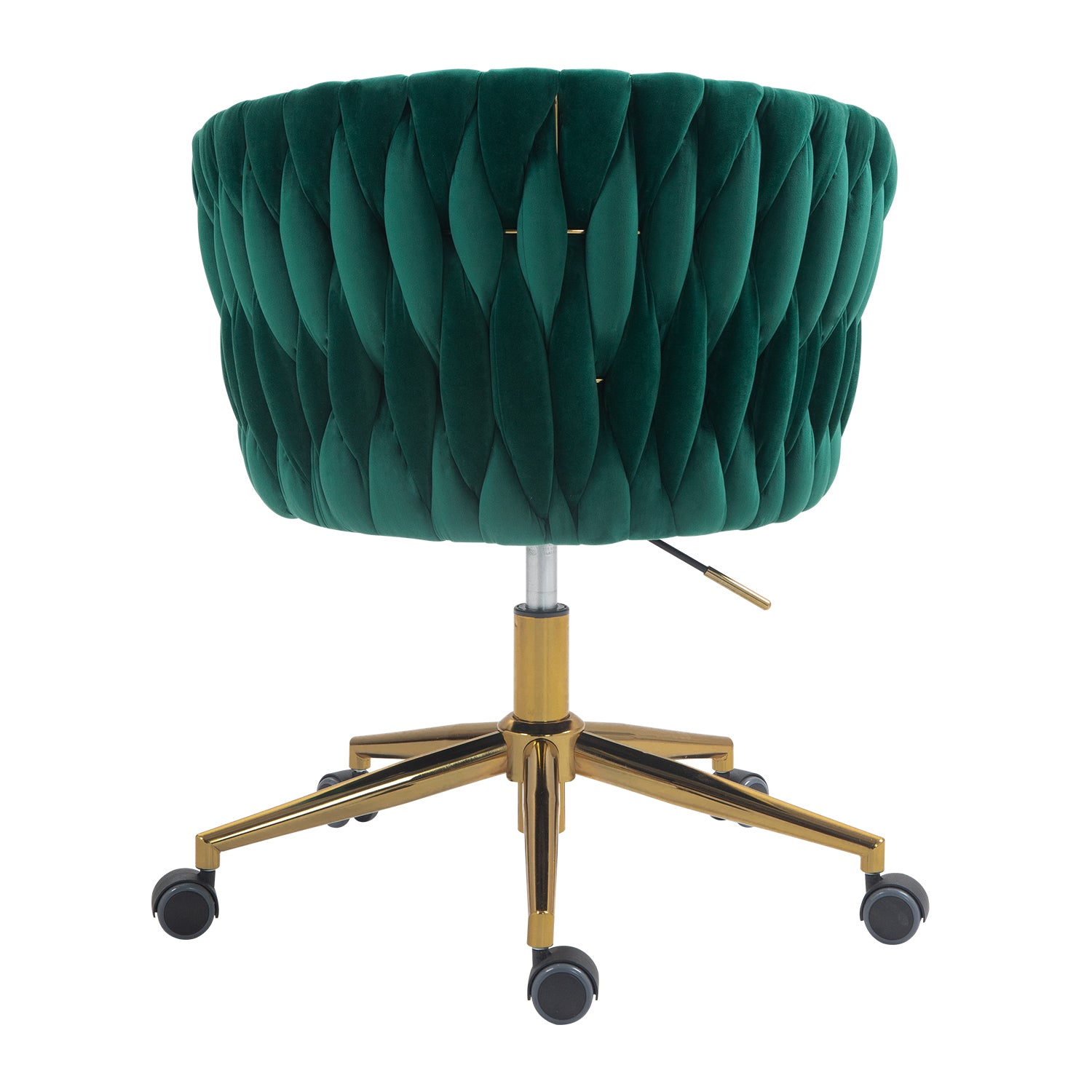 Modern Design The Backrest Is Hand Woven Office Chair,Vanity Chairs With Wheels,Height Adjustable,360 Swivel For Bedroom Living Room Green Green Bedroom Foam Modern Foam Velvet
