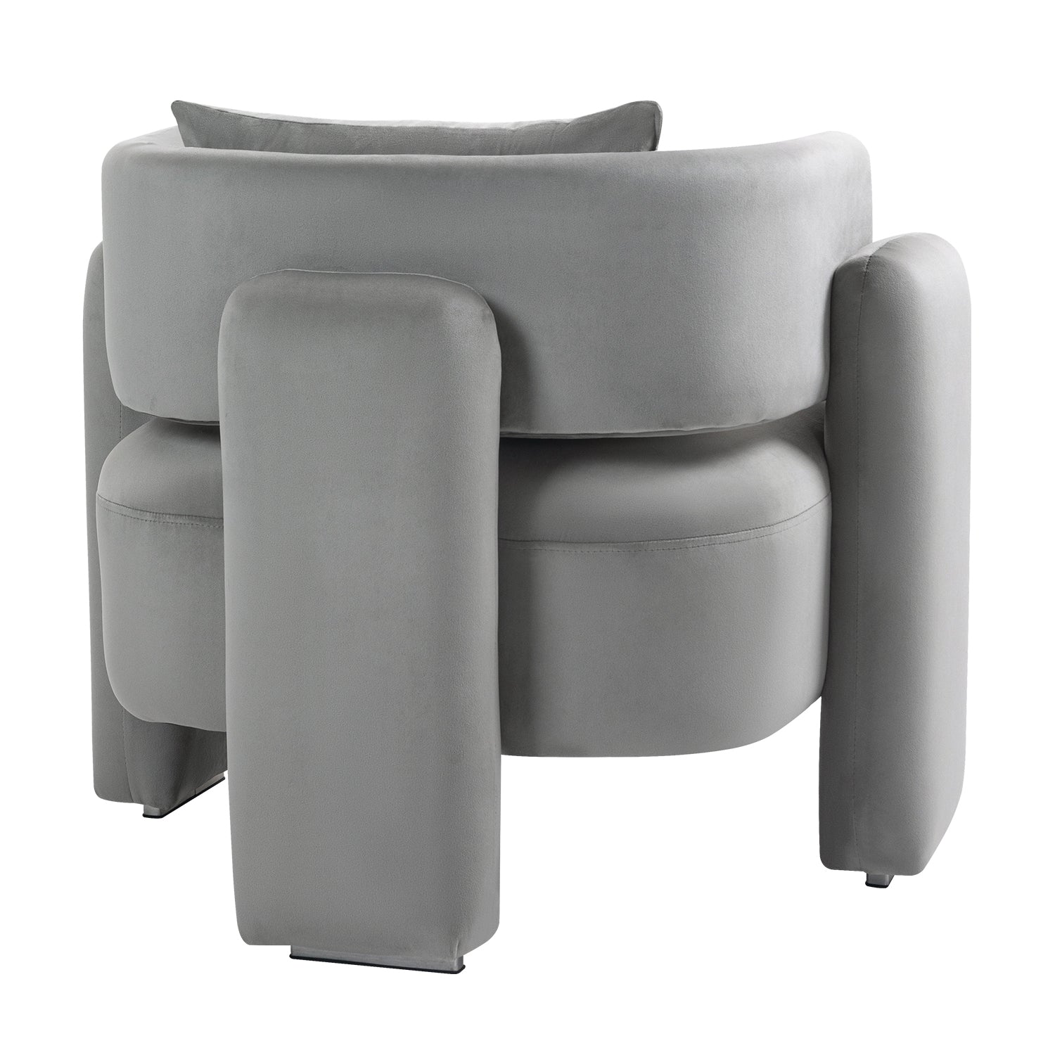 Modern Design Velvet Lounge Chair,Single Sofa With Pillows For Living Room,Bedroom Grey Grey Bedroom Modern Foam Velvet Velvet