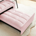 3 In 1 Sofa Bed, Convertible Sleeper Chair Sofa Bed Adjustable Pull Out Sleeper Chair Bed Multi Pockets Folding Sofa Bed For Living Room Bedroom Small Space Pink Pink Velvet 1 Seat