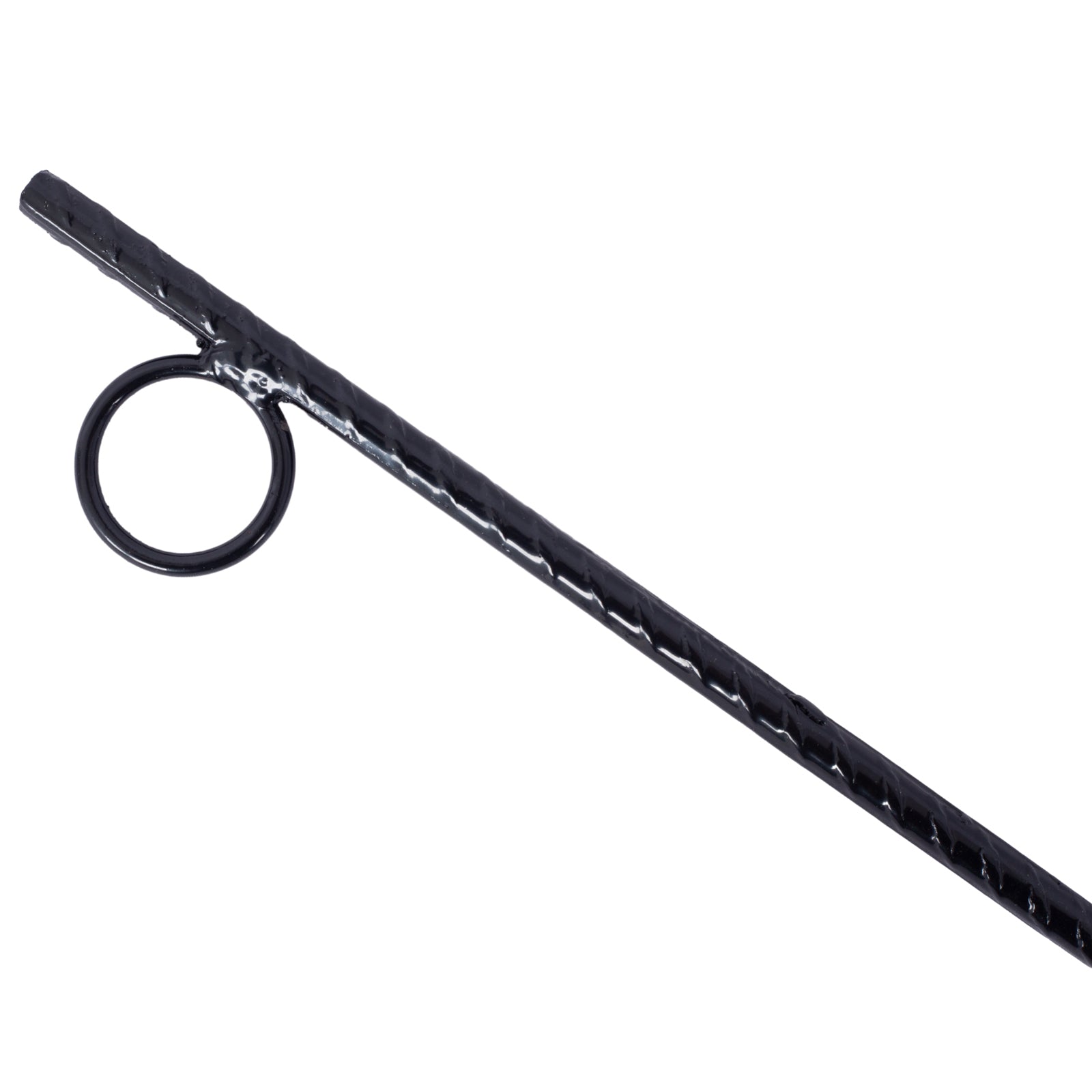 Rebar Stake With Loop 8Pcs Grip Rebar 3 8X 18 Inch Steel Durable Heavy Duty Tent Canopy Ground Stakes With Angled Ends And 1 Inch Loops For Campsites And Canopies Black Steel