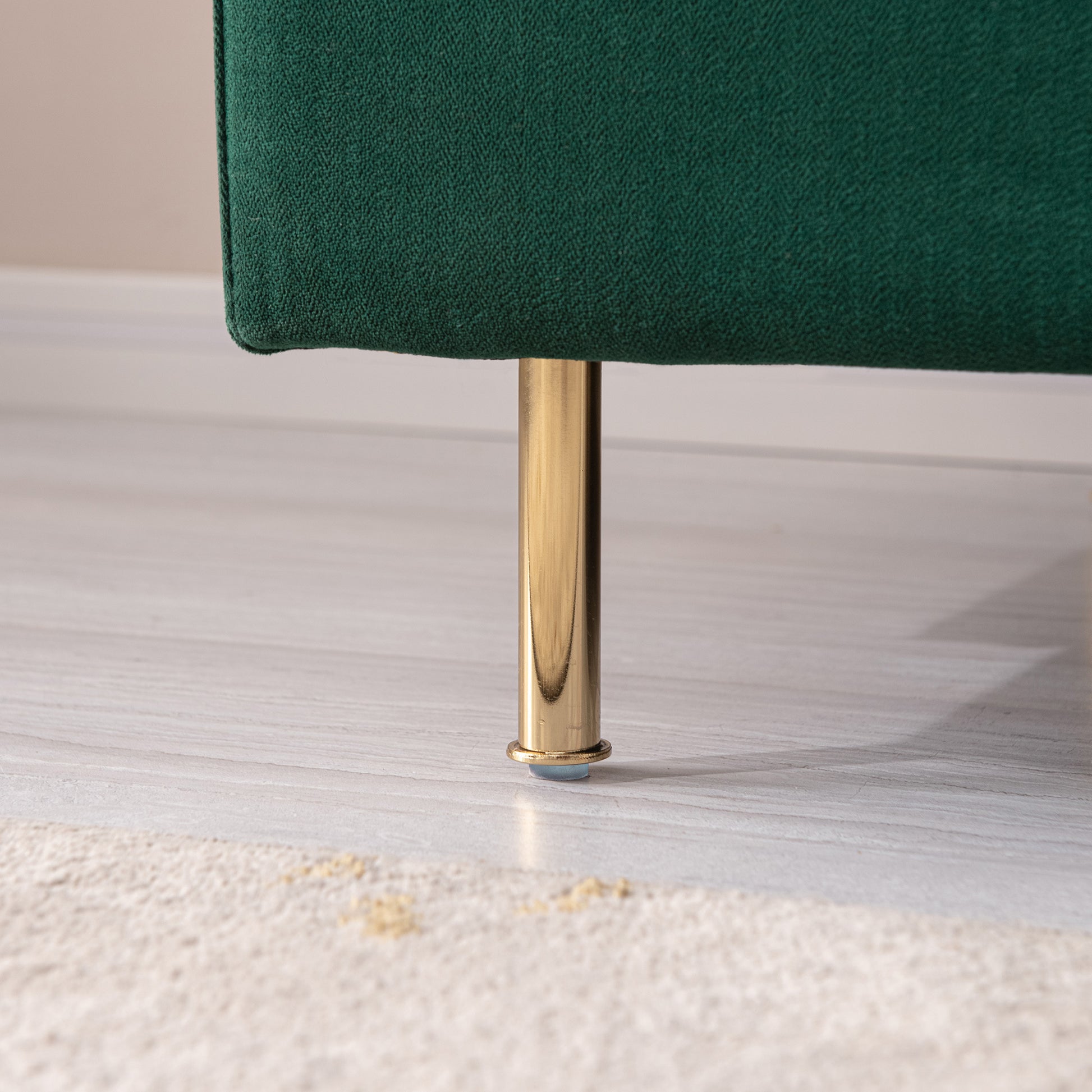 Modern Upholstered Loveseat Sofa,Emerald Cotton Linen63.8" Emerald Foam Cotton Linen 2 Seat