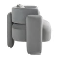 Modern Design Velvet Lounge Chair,Single Sofa With Pillows For Living Room,Bedroom Grey Grey Bedroom Modern Foam Velvet Velvet