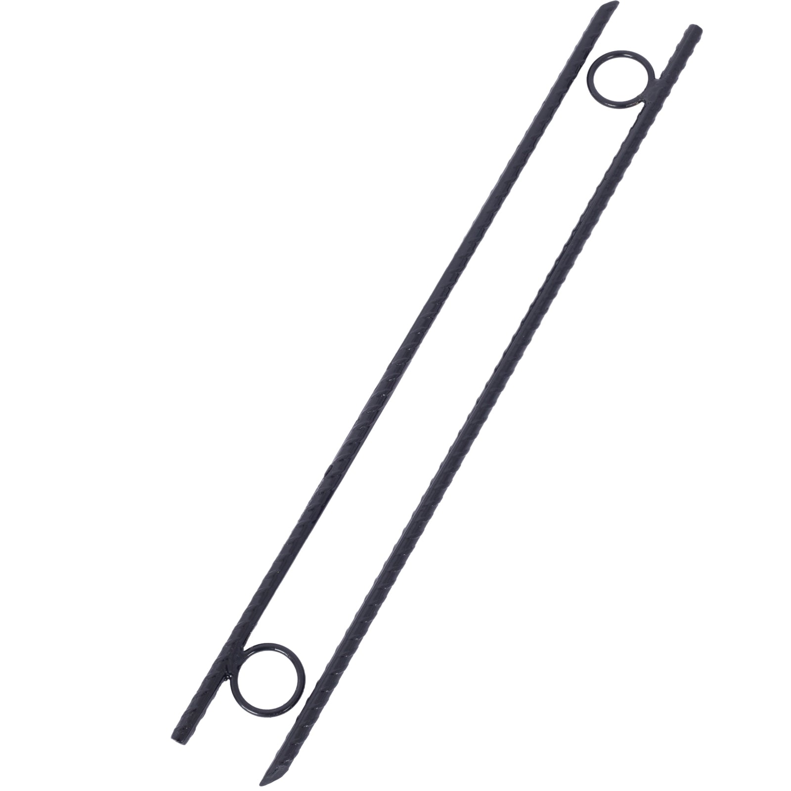 Rebar Stake With Loop 8Pcs Grip Rebar 3 8X 18 Inch Steel Durable Heavy Duty Tent Canopy Ground Stakes With Angled Ends And 1 Inch Loops For Campsites And Canopies Black Steel