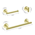 3 Piece Bathroom Hardware Set brushed gold-stainless steel