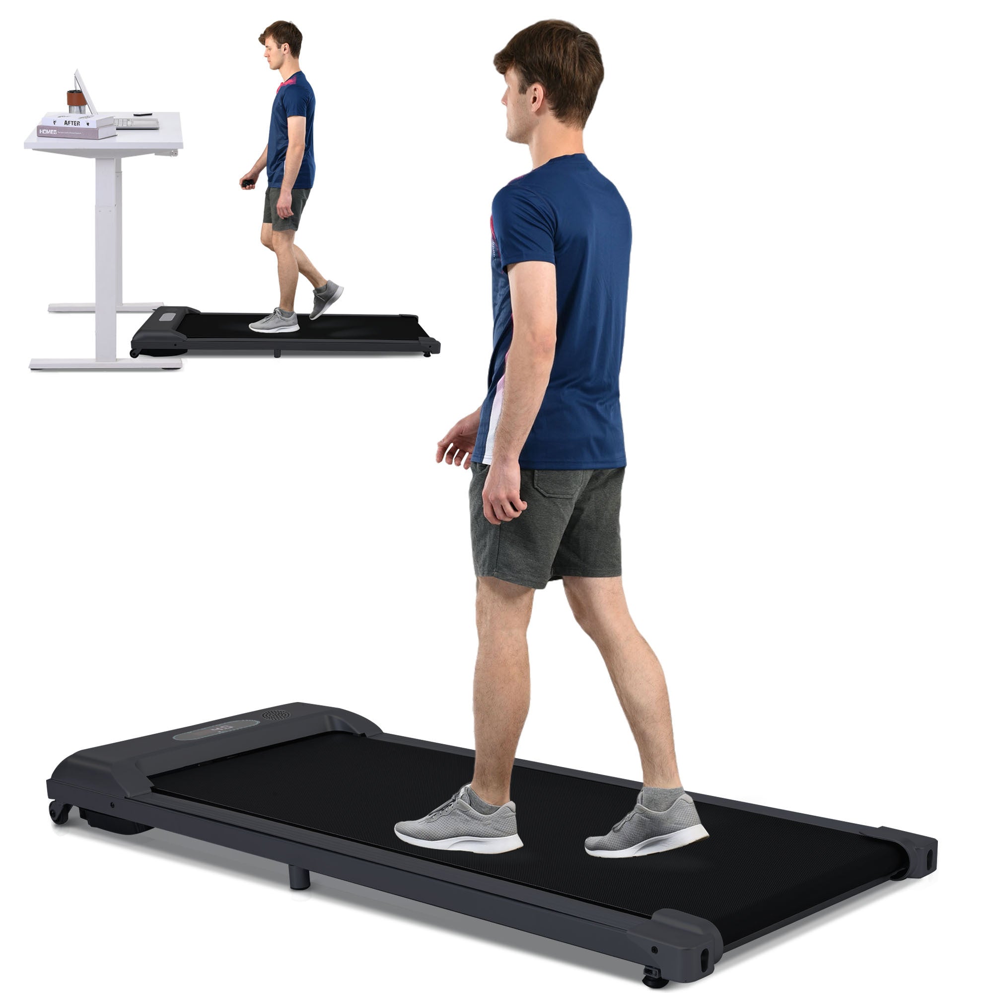 2 in 1 Under Desk Electric Treadmill 2.5HP, with