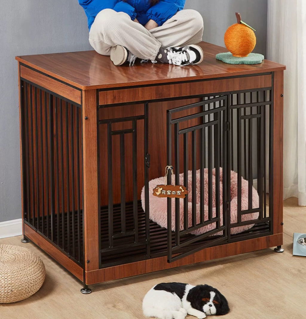 SMGL HHT 98 Wooden Pet Cage Household Kennel Dog Cage tiger-mdf+metal