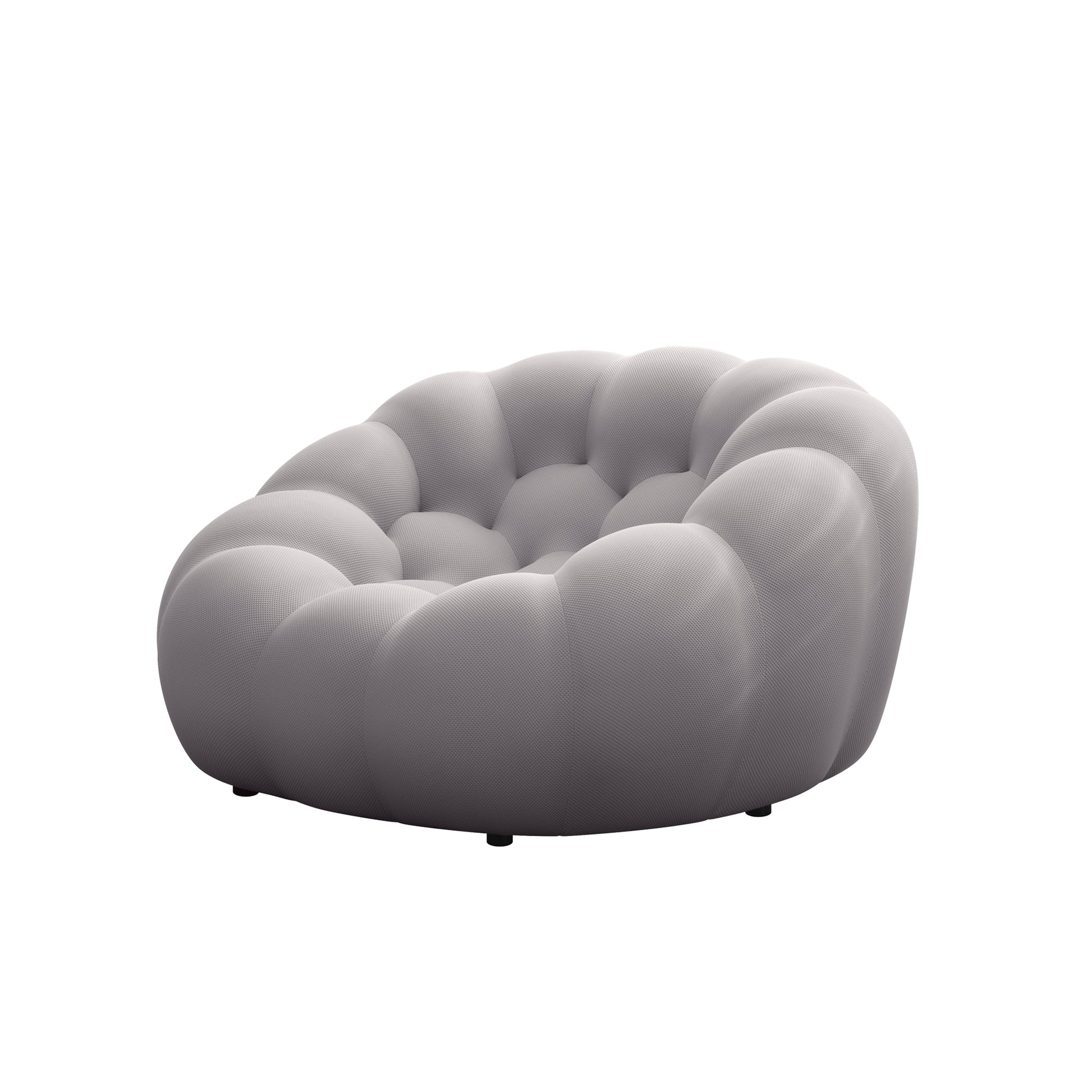 46.9'' Modern Bubble Floor Sofa,Single Chair For Living Room,Gray Gray Foam Fabric 1 Seat