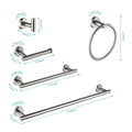 9 Piece Stainless Steel Bathroom Towel Rack Set Wall Mount Brushed Nickel Stainless Steel