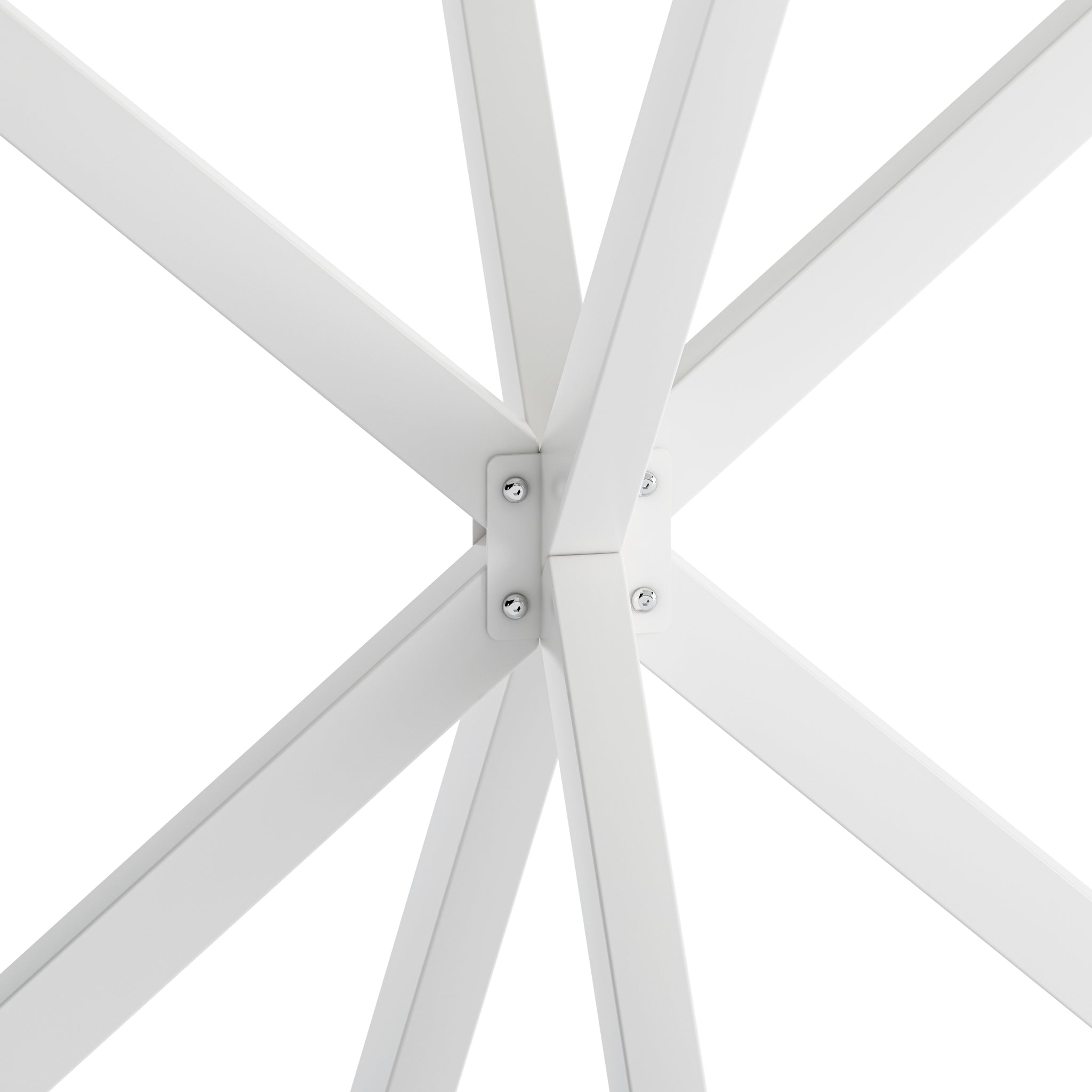 42.13'' Modern Cross Leg Round Dining Table, White white-mdf+metal