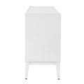 Storage Cabinet Sideboard Wooden Cabinet With 4 Doors For Hallway, Entryway, Living Room, Adjustable Shelf White Solid Wood Mdf