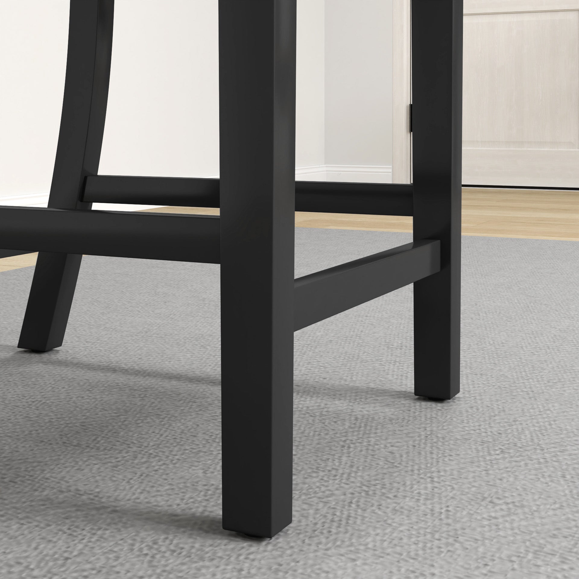 Five Piece Dining Set With Imitation Marble Tabletop, Restaurant Combination Set, Solid Wood Dining Table And 4 Chairs, Space Saving Combination Furniture For Kitchen And Dining Room. Black White Solid Wood Mdf