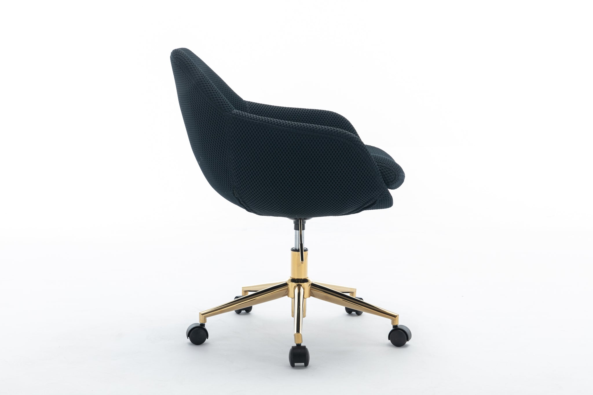 046 Mesh Fabric Home Office 360 Swivel Chair solid-black-office-sponge-wipe