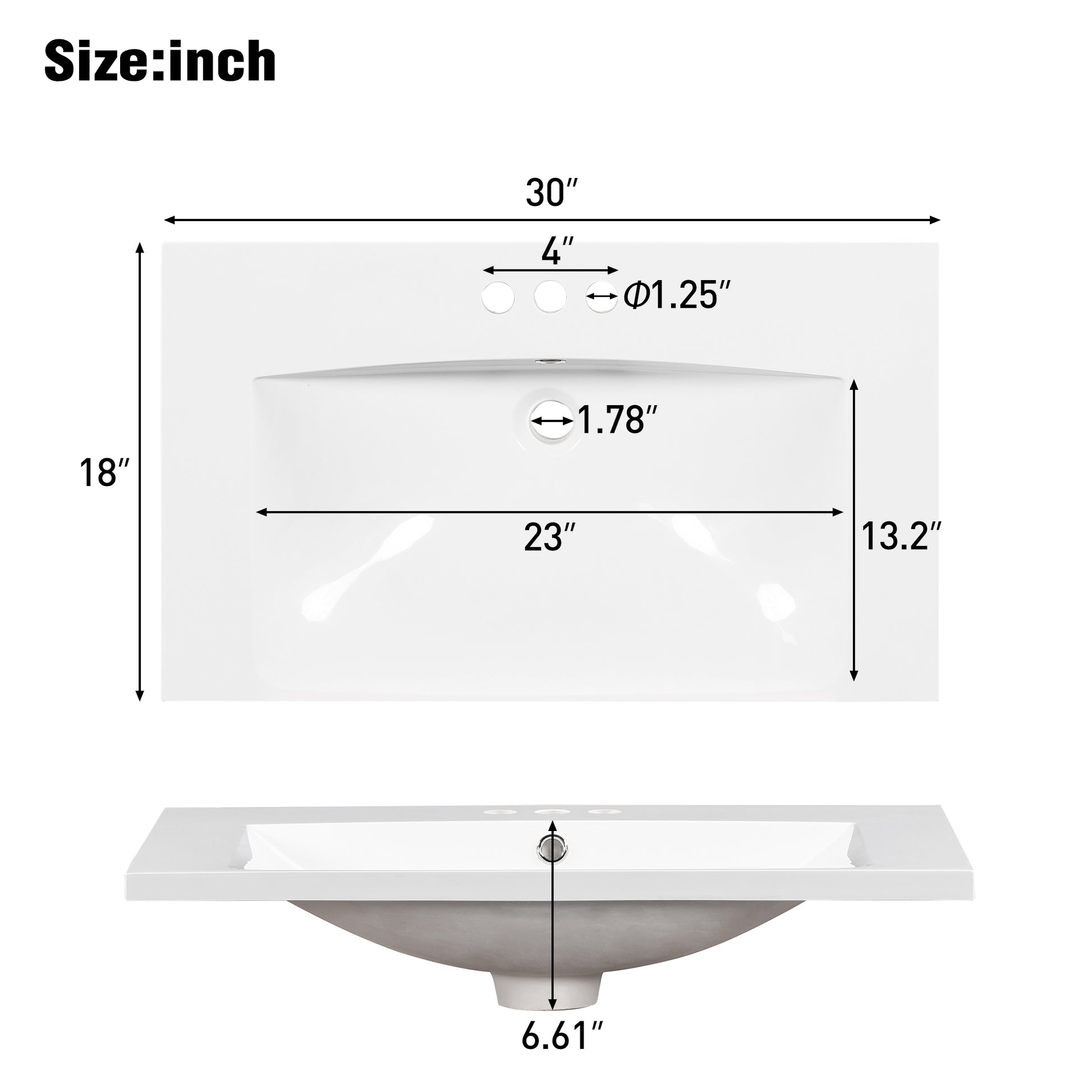 30'' Bathroom Vanity With Top Sink, Modern Bathroom Storage Cabinet With 2 Drawers And A Tip Out Drawer, Freestanding Vanity Set With Mirror Cabinet, Single Sink Bathroom Vanity 3 White Bathroom Solid Wood Mdf Resin Painted