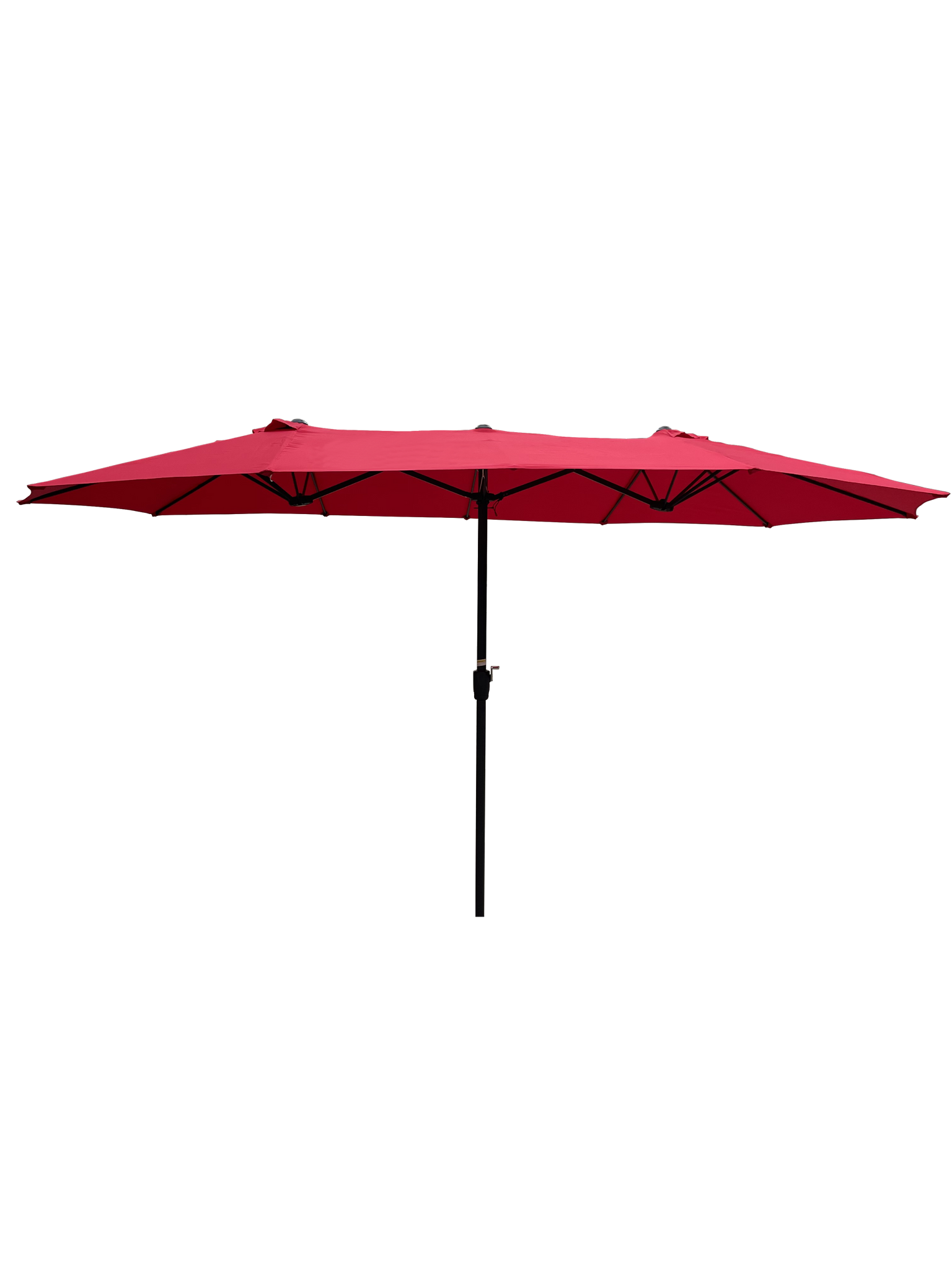 15Ftx9FtDouble Sided Patio Umbrella Outdoor Market red-metal