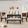 6 Piece Kitchen Dining Table Set, 62.7