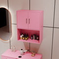 Wall Mounted Barber Shampoo Station Storage Cabinet Salon Beauty Spa Equipment For Barber Salon Shop Pink Mdf