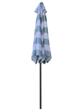 9Ft Umbrella Ice Blue Stripe Ice Blue Stripe Metal